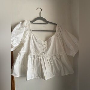 White free people blouse